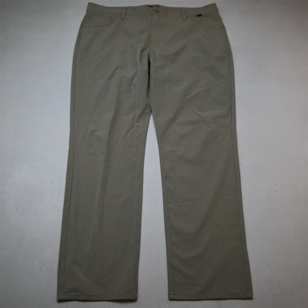 Travis Mathew 42x32 Khaki Open to Close 5 Pocket Straight Golf Dress Mens Pants